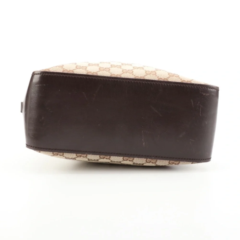 Rare Authentic Gucci GG Canvas And Leather Vertical Buckle Tote - Picture 3 of 7